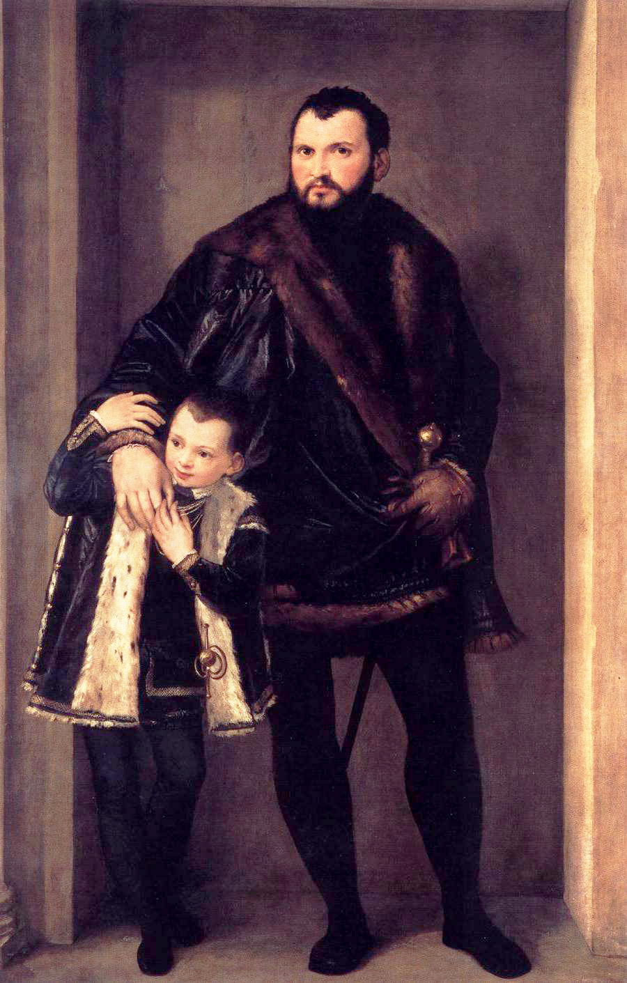 portrait of count giuseppe da porto with his son adriano